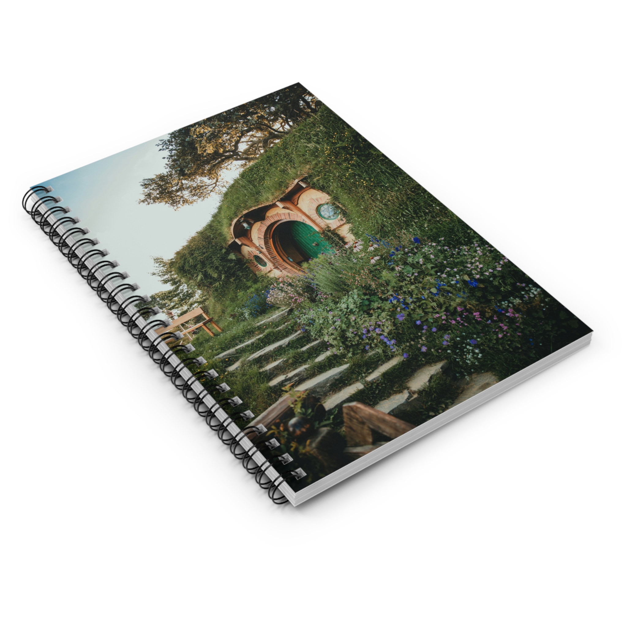 Cottagecore Hobbit Spiral Notebook - Botanical-Pathway Rustic-Charm - Image 3