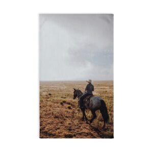 Prairie Cowboy Hand Towel - Rustic-Western Morning Light
