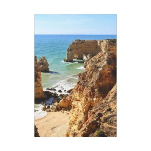 Sunlit Coastline Canvas Wall Art - Mediterranean-Terra Firma Vibe