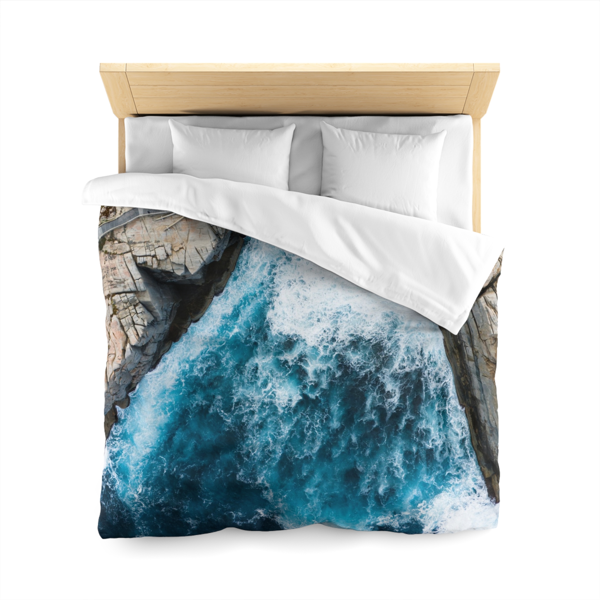 Coastal-Cliff Duvet Cover - Scandinavian-Seaside Storm - Image 5