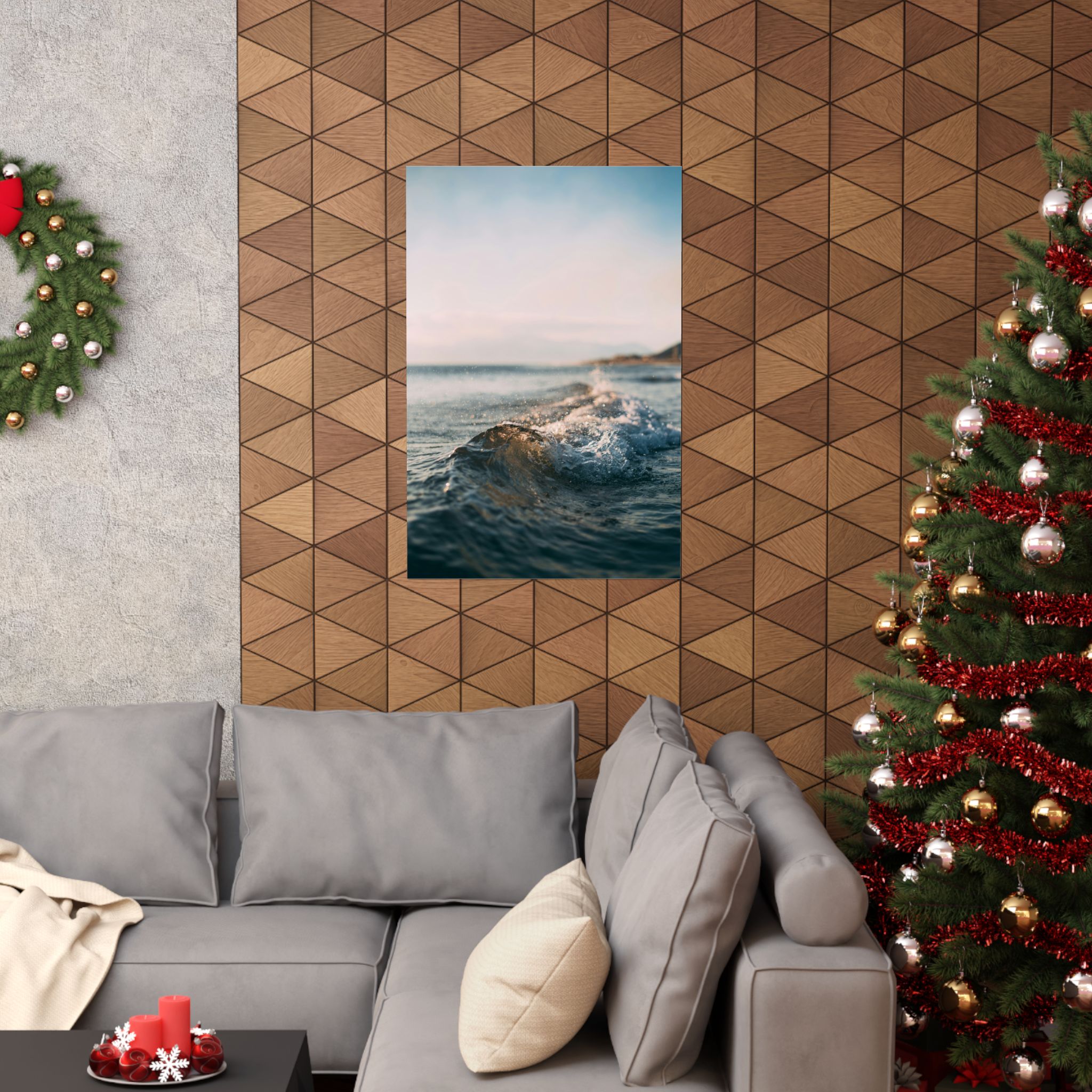 Coastal Wave Matte Vertical Poster - Scandinavian-Seaside Serenity - Image 28