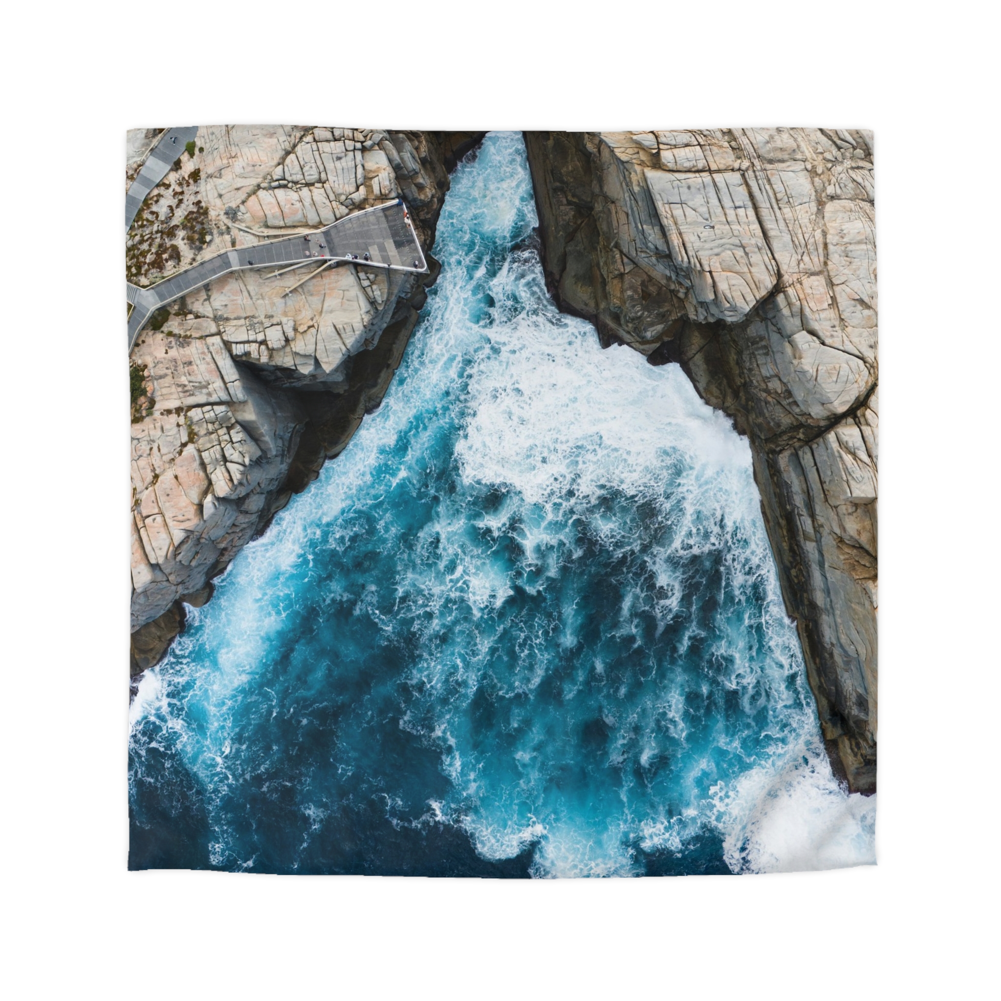 Coastal-Cliff Duvet Cover - Scandinavian-Seaside Storm - Image 4