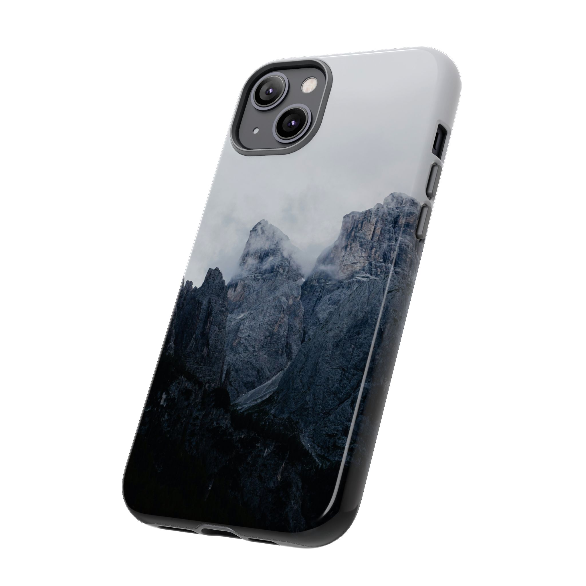 Mistbound Peaks Tough Cases - Scandinavian-Midnight Mountainscape - Image 2