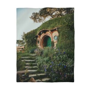 Cottagecore Hobbit Duvet Cover - Botanical-Pathway Rustic-Charm
