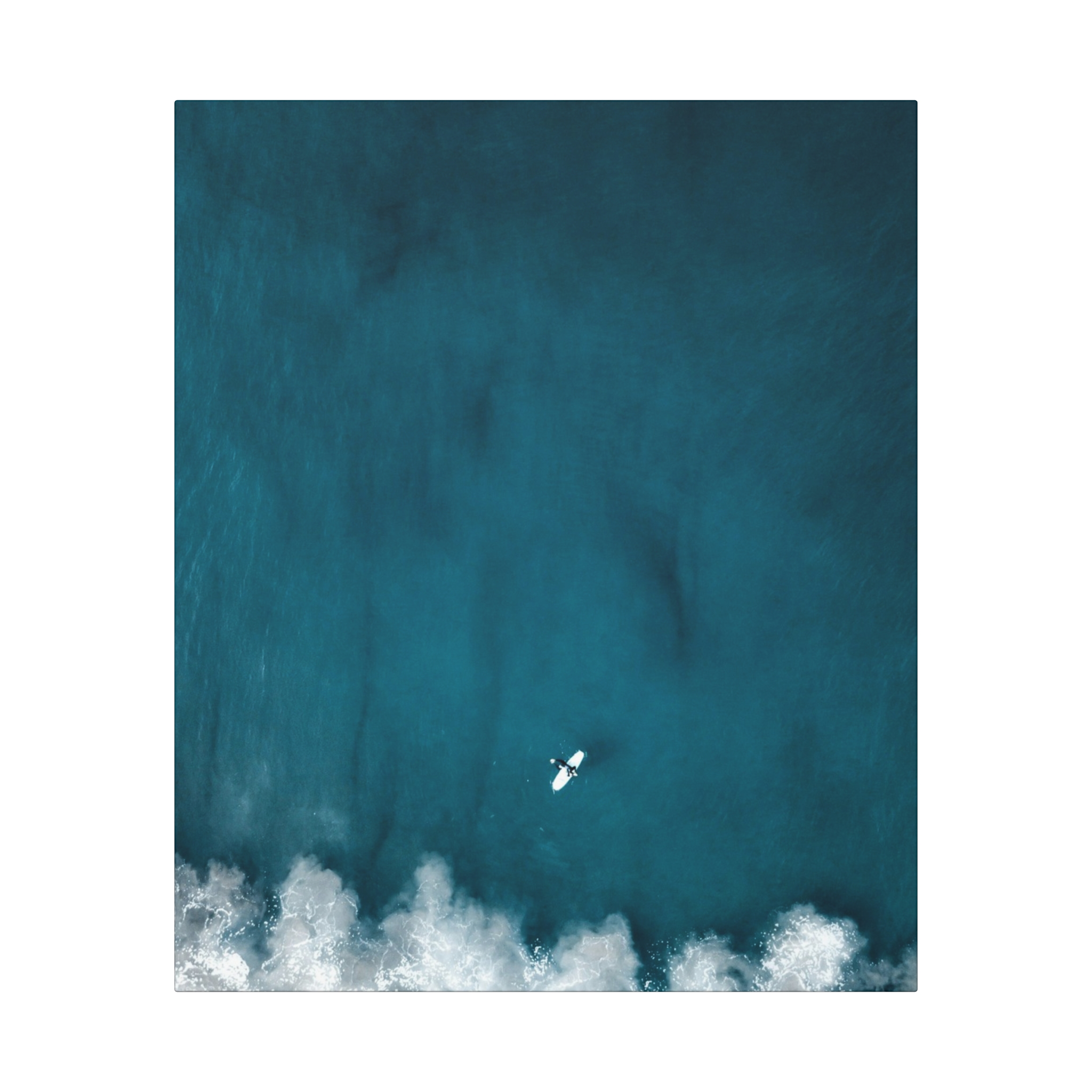 Oceanic Surfer Canvas Wall Art - Coastal-Modern Deep Sea - Image 2