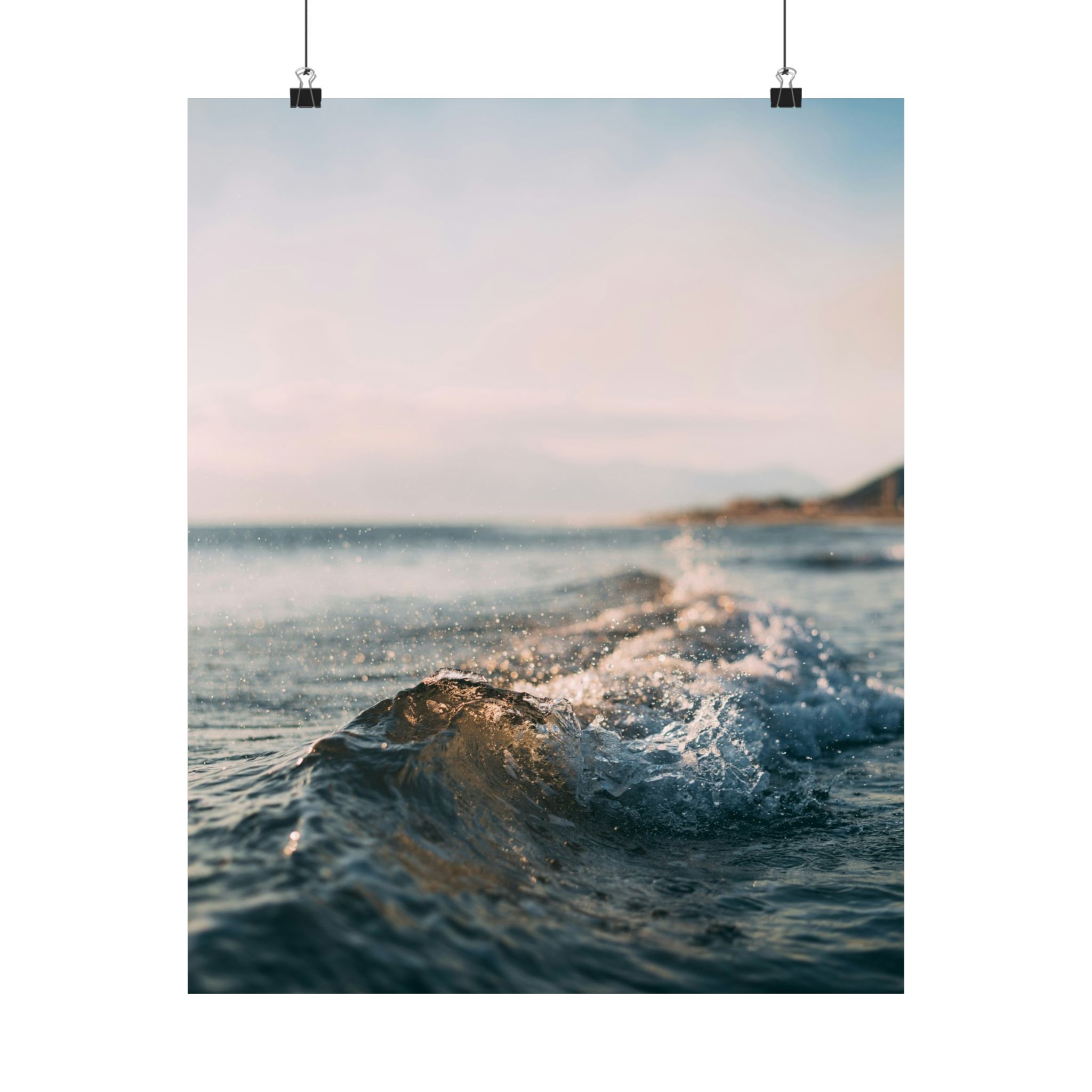 Coastal Wave Matte Vertical Poster - Scandinavian-Seaside Serenity - Image 13