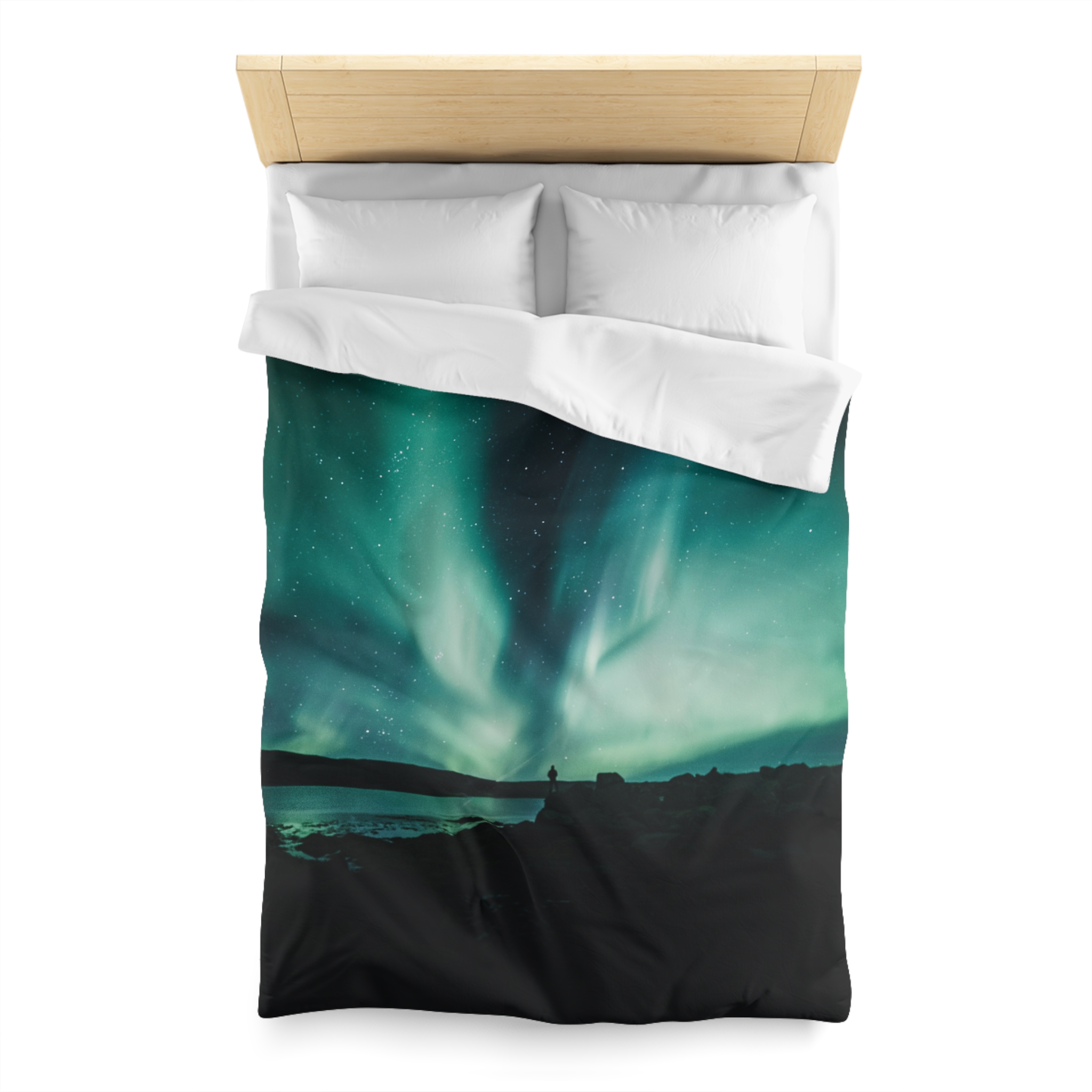 Aurora Borealis Duvet Cover - Ethereal-Night Skyscape - Image 2