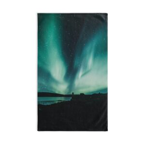 Aurora Borealis Hand Towel - Ethereal-Night Skyscape