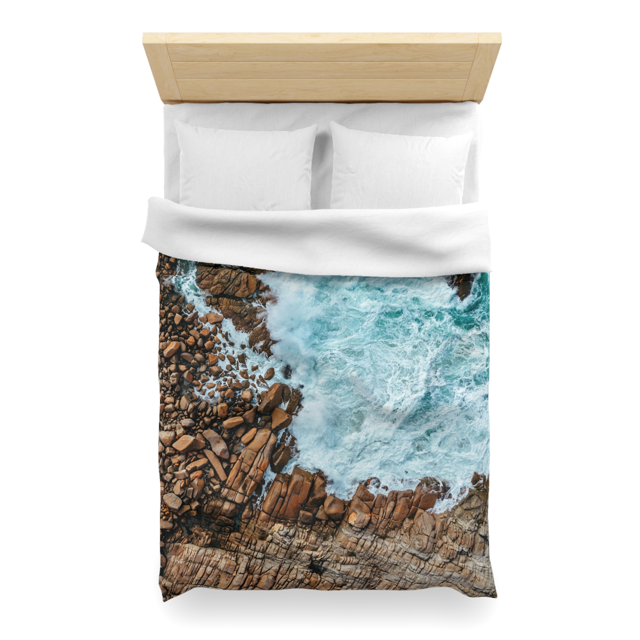 Coastal-Nautilus Duvet Cover - Scandinavian-Rustic Shoreline - Image 11