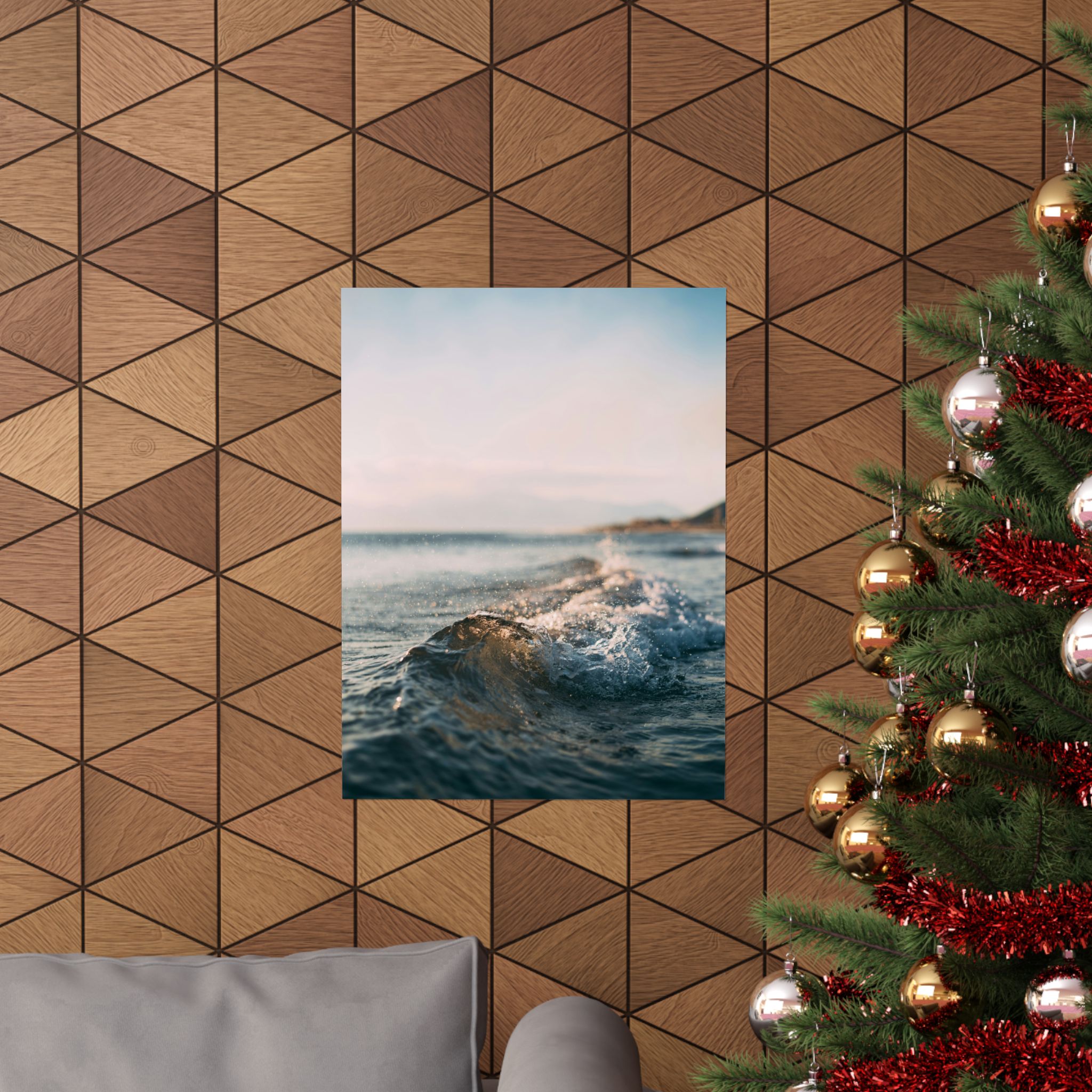 Coastal Wave Matte Vertical Poster - Scandinavian-Seaside Serenity - Image 20