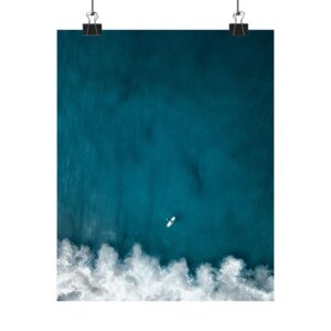 Oceanic Surfer Matte Vertical Poster - Coastal-Modern Deep Sea