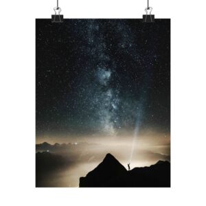 Mystic Galaxy Matte Vertical Poster - Nocturnal-Starlight Exploration