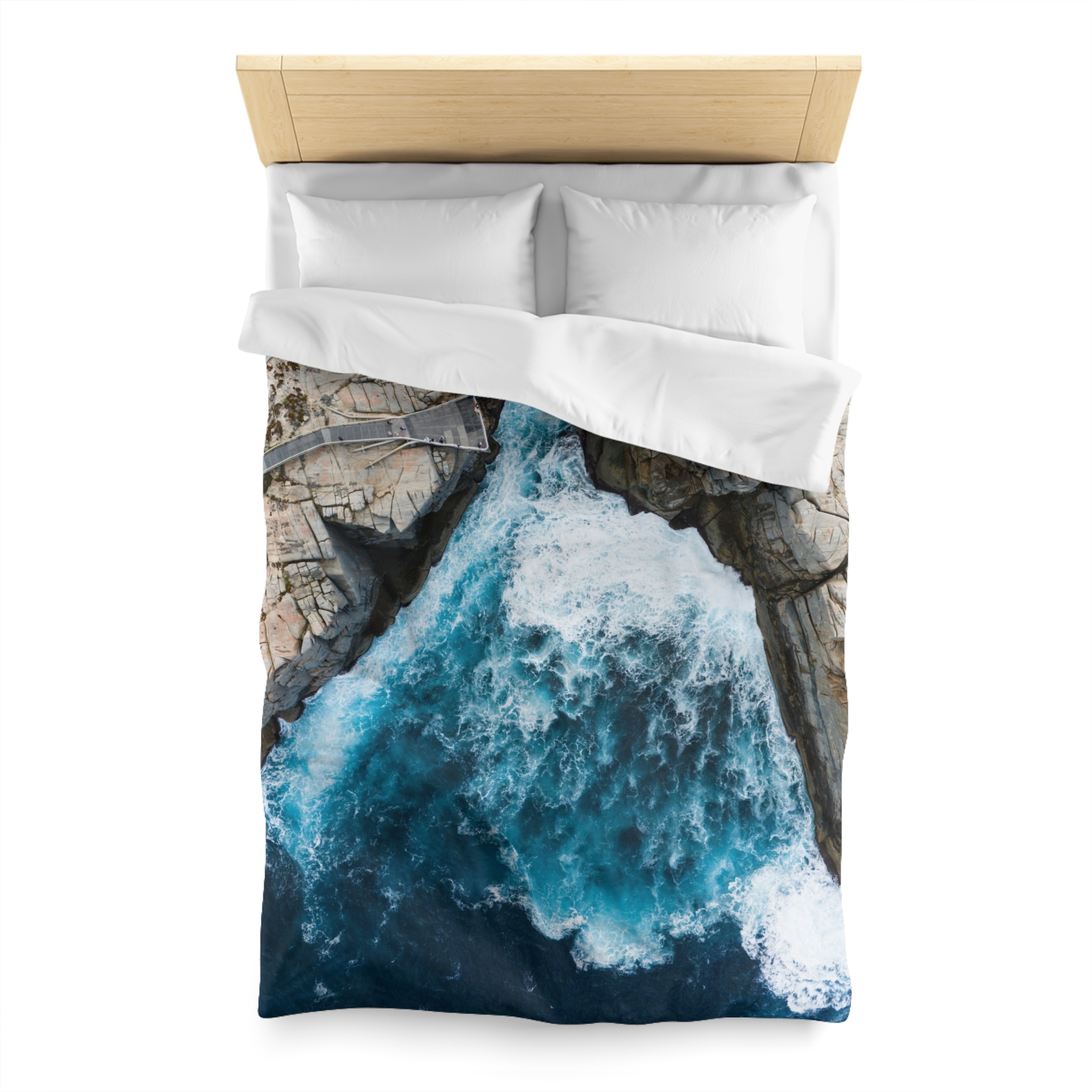 Coastal-Cliff Duvet Cover - Scandinavian-Seaside Storm - Image 2