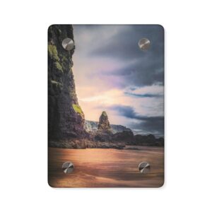 Mystic Cliff Acrylic Wall Art - Scandinavian-Modern Coastal Twilight