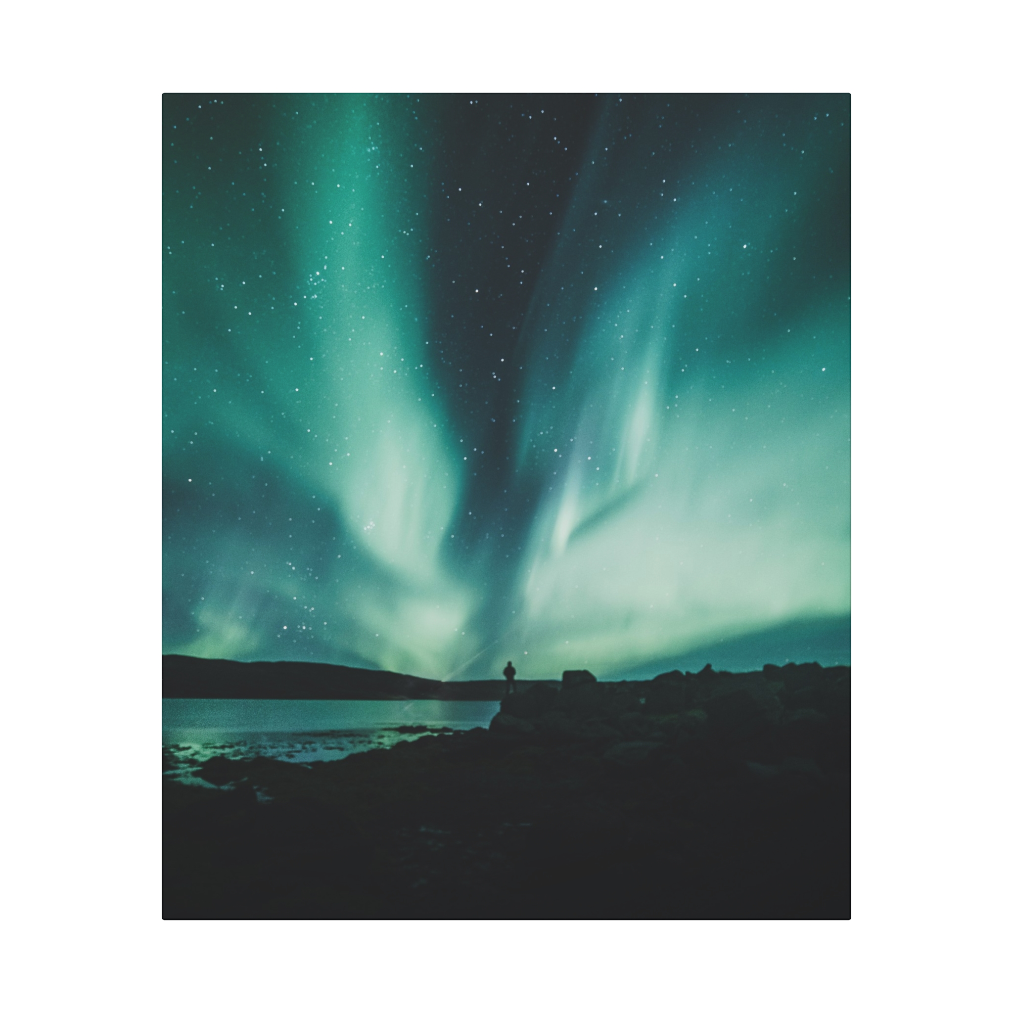 Aurora Borealis Canvas Wall Art - Ethereal-Night Skyscape - Image 2